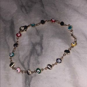 Gold evil eye bracelet